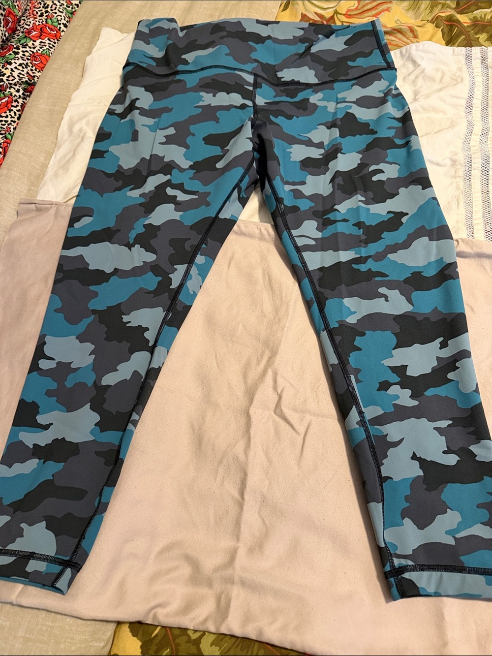 lululemon athletica Blue & Black Camo Leggings